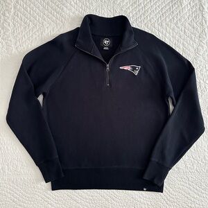 New England Patriots 47 Brand Quarter Zip Pullover Sweatshirt Sz Medium
